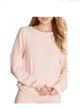Wildfox Baggy Beach Jumper Crewneck Sweatshirt - Pink Size Medium